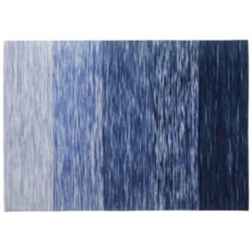 Tapis en dégradé de bleu 160 x 230 cm KAPAKLI