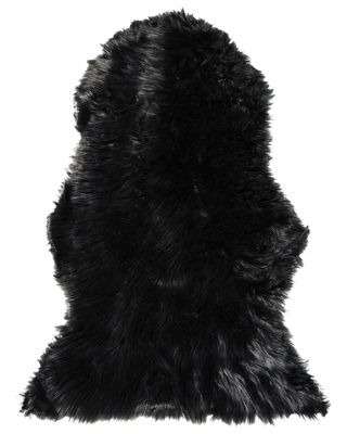 Tapis en fausse fourrure MUNGO Noir 63 x 95 cm