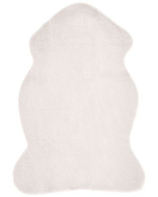 Tapis en fausse fourrure UNDARA Blanc cassé 60 x 90 cm