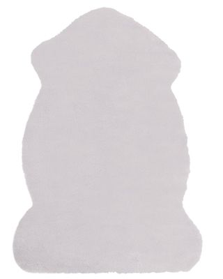 Tapis en fausse fourrure UNDARA Gris clair 60 x 90 cm