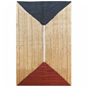 Tapis en fibres naturelles formes géométriques 'Deko&co'