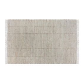 Tapis en jute et laine fait à la main - 200 x 290 cm - 1200g/m2 - Naturel - TAKORADI