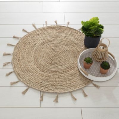 Tapis en jute et lurex (Naturel)