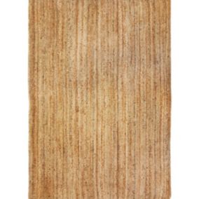 Tapis en jute tressé main lignes naturel 300x400