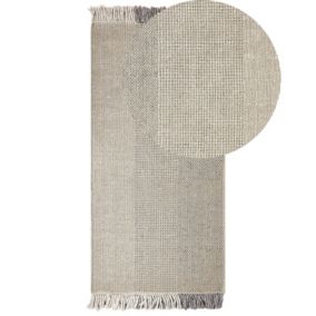 Tapis en laine grise 80 x 150 cm TEKELER