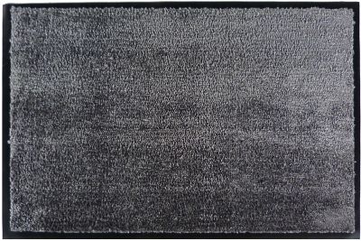 Tapis en microfibres gris 40x60 cm avec semelle en PVC