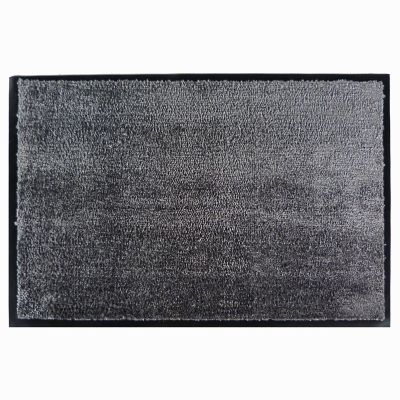 Tapis en microfibres gris 60x90 cm avec semelle en PVC