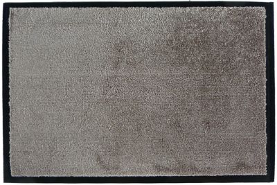 Tapis en microfibres taupe 40x60 cm avec semelle en PVC