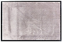 Tapis en microfibres taupe 60x90 cm avec semelle en PVC
