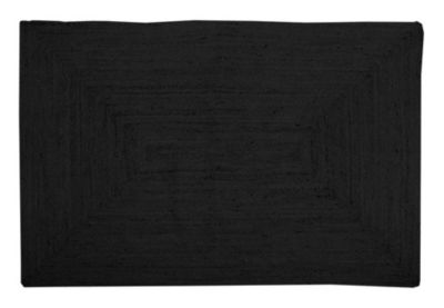 Tapis en toile de jute noir L.180 x l.120cm Deco&co