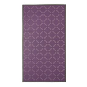 Tapis en vinyle Deblon Basic, tapis de intérieur de decoration Tapis en PVC  Géome violette  120 x 180 cm