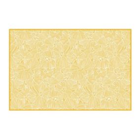 Tapis en vinyle à motifs fleuris - 120x180 cm - Jaune et blanc - CAPUCINA