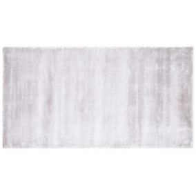 Tapis en viscose gris clair 80 x 150 cm GESI II