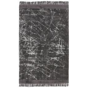 Tapis en viscose gris foncé 160 x 230 cm HANLI