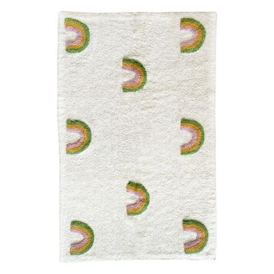 Tapis enfant arcs en Ciel 90 x 150 cm coton shaggy - CALEB