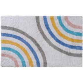 Tapis enfant déco arc-en-ciel en coton 50x80cm