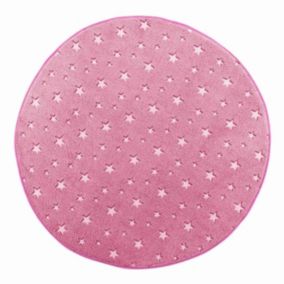 Tapis Enfant Déco "Fluo Night" 90cm Fuchsia