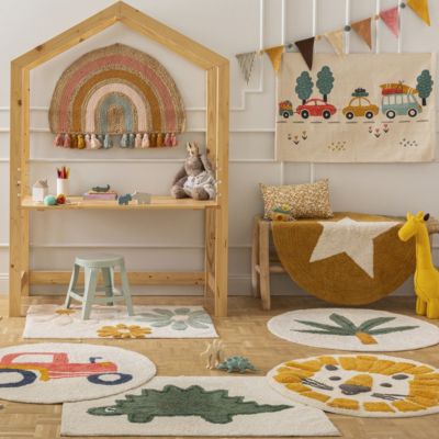 Tapis enfant Dinosaure en coton tufté 60x90cm