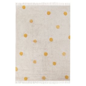 Tapis enfant en coton beige et jaune 140 x 200 cm DARDERE