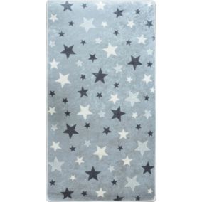 Tapis Enfant Etoile, Gris, Dimension: 120x160