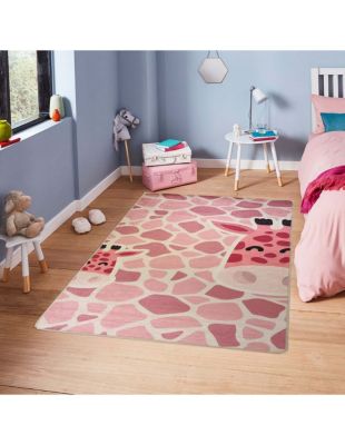 Tapis Enfant GIRAFE Rose - 80x150cm