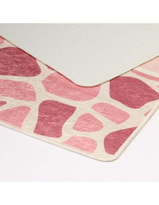 Tapis Enfant GIRAFE Rose - 80x150cm