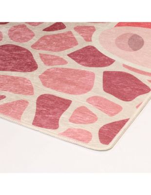 Tapis Enfant GIRAFE Rose - 80x150cm