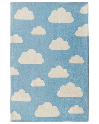 Tapis enfant GWALIJAR Bleu 60 x 90 cm Coton