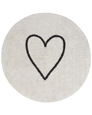 Tapis enfant HEART Beige 140 cm Coton