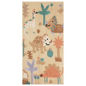 Tapis enfant imprimé animal en coton 80 x 150 cm multicolore STABAT