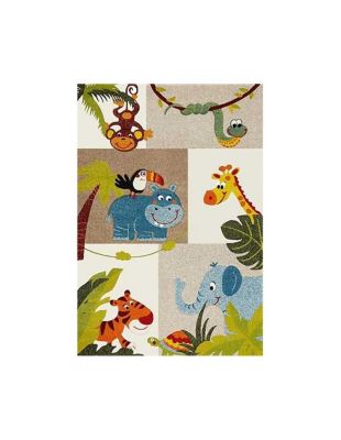 Tapis Enfant JUNGLE Multicolore - 120x160cm