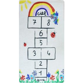 Tapis Enfant Marelle, Beige, Dimension: 80x150