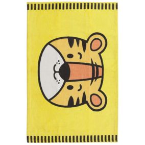 Tapis enfant motif tigre jaune 60 x 90 cm RANCHI