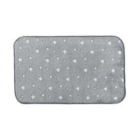 Tapis Enfant "Phosphorescent Fluo" 50x80cm Gris