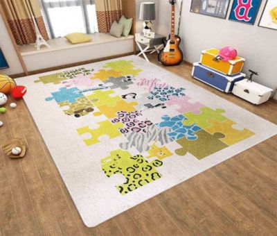 Tapis Enfant Puzzle Beige, Dimension: 120x160