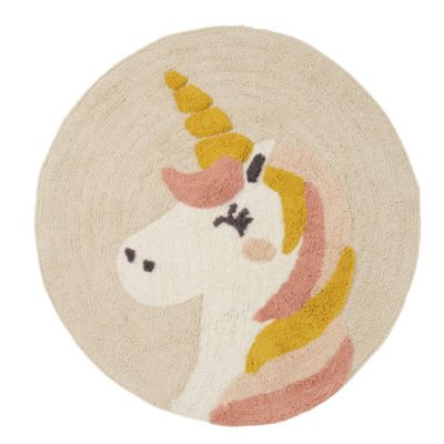 Tapis enfant rond en coton 70x70cm