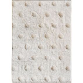 Tapis enfants lavable en coton écru 100x150