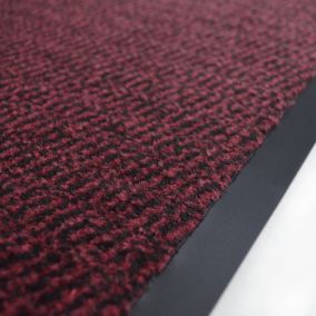 Tapis entrée accueil anti-salissures - Rouge - 60 x 90 cm
