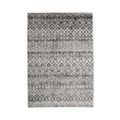 Tapis esprit scandinave à motifs ethniques gris foncé 160x230