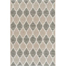 Tapis Essenza - Nature urbaine - Feuilles gris et beige - 160 x 230 cm