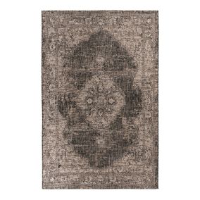 Tapis ethnique en polypropylène adapté à l'extérieur Oslo 150x80 CM - Gris