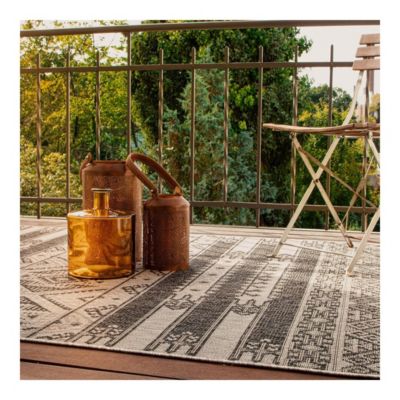 Tapis ethnique gris en polypropylène Malmö 230x160 CM - Gris