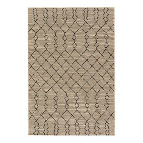 Tapis ethnique plat berbère Alberton 170x120 CM - Brun