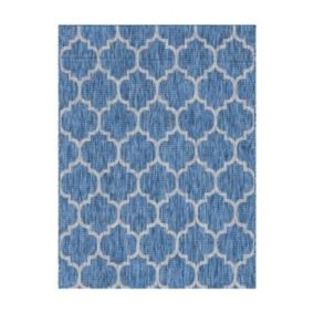 Tapis extérieur - 120x160cm - Bleu - 100% polypropylène - 192 000pts/m2 - AZUR