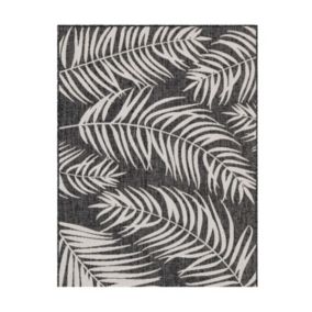 Tapis extérieur - 120x160cm - Noir - 100% polypropylène - 192 000pts/m2 - ALBI