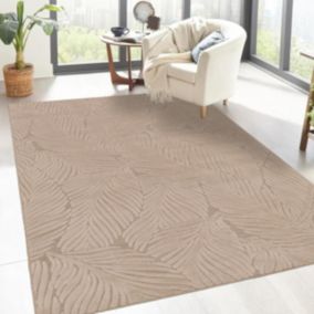 Tapis extérieur 120x170 tissé kilim beige LUMIERE 2