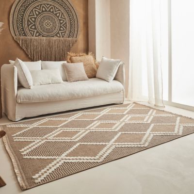 Tapis extérieur - 120x170cm - multicolore - 100% polypropylène résistant aux UV - 1400gr/m² - AURA