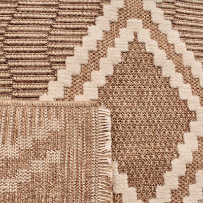 Tapis extérieur - 120x170cm - multicolore - 100% polypropylène résistant aux UV - 1400gr/m² - AURA