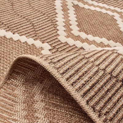 Tapis extérieur - 120x170cm - multicolore - 100% polypropylène résistant aux UV - 1400gr/m² - AURA