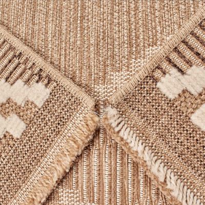 Tapis extérieur - 120x170cm - multicolore - 100% polypropylène résistant aux UV - 1400gr/m² - AURA